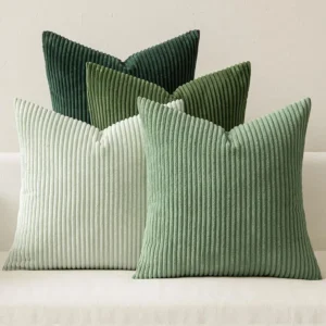 Sage Green Throw Pillow Covers 24x24 Inch Set of 4