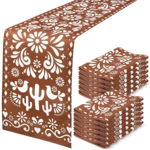 Mexican Talavera Linen Table Runners 71 x 13