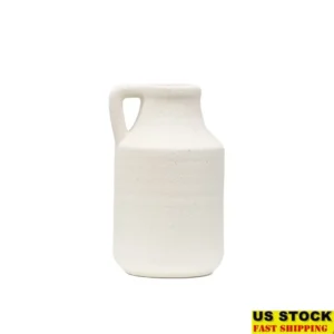 Textured Ceramic Jug Vase F 9 Inch