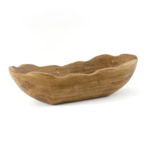Carved Wood Dough Bowl